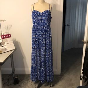 NWOT Xhilaration Bird and Floral Print Maxi Dress
